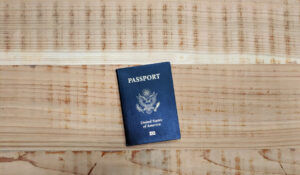 Passport on a table 