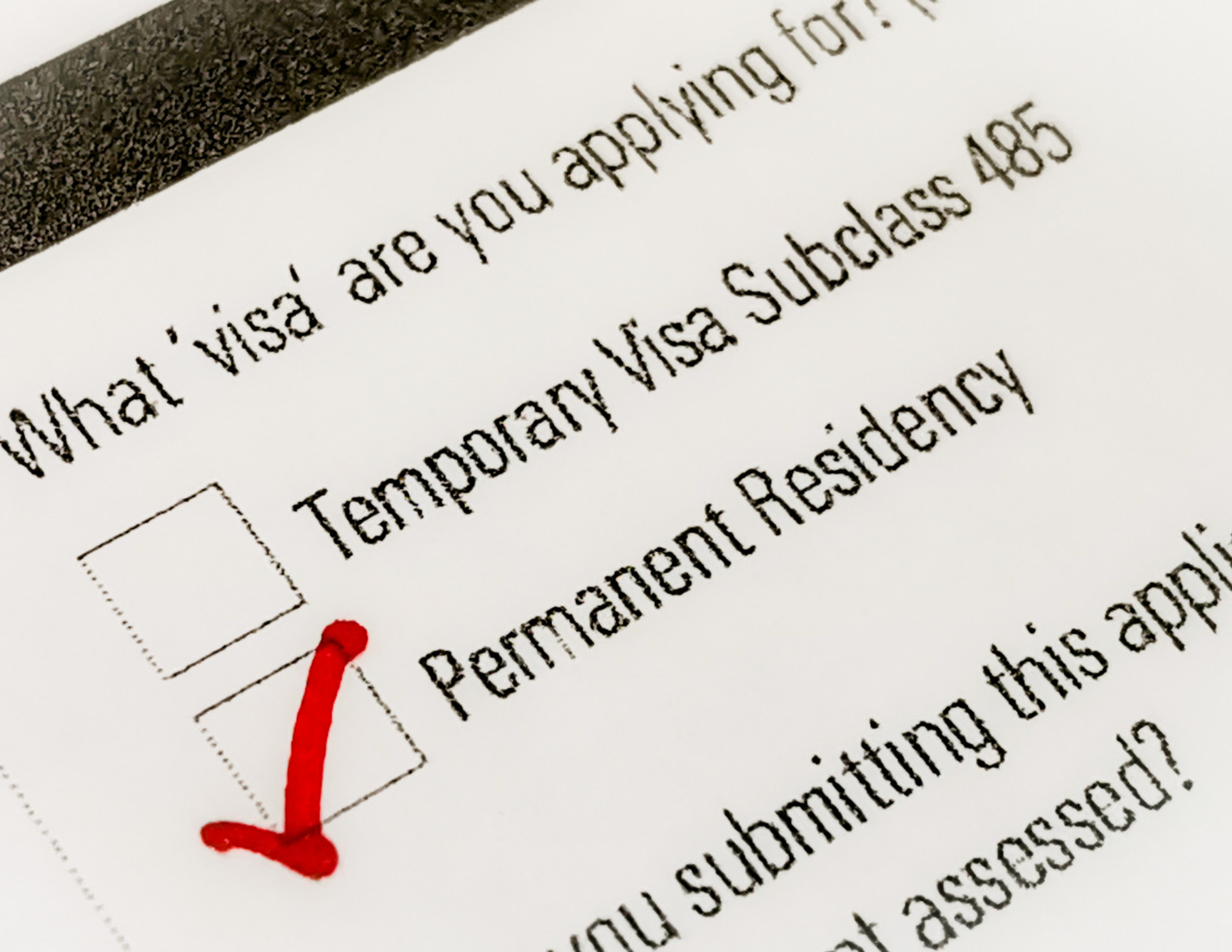 visa application checklist